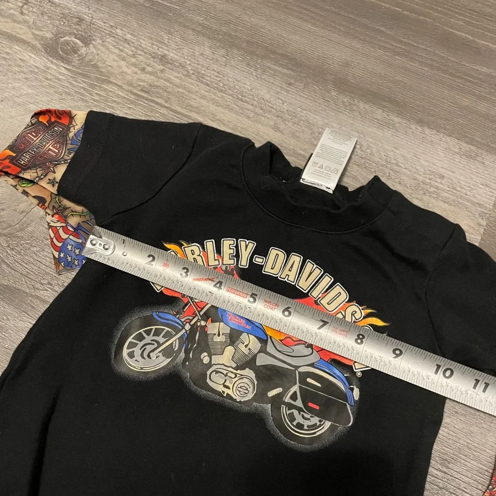 Harley-Davidson Baby Onesie 24M Black Motorcycle Tattoo Sleeves Bodysuit